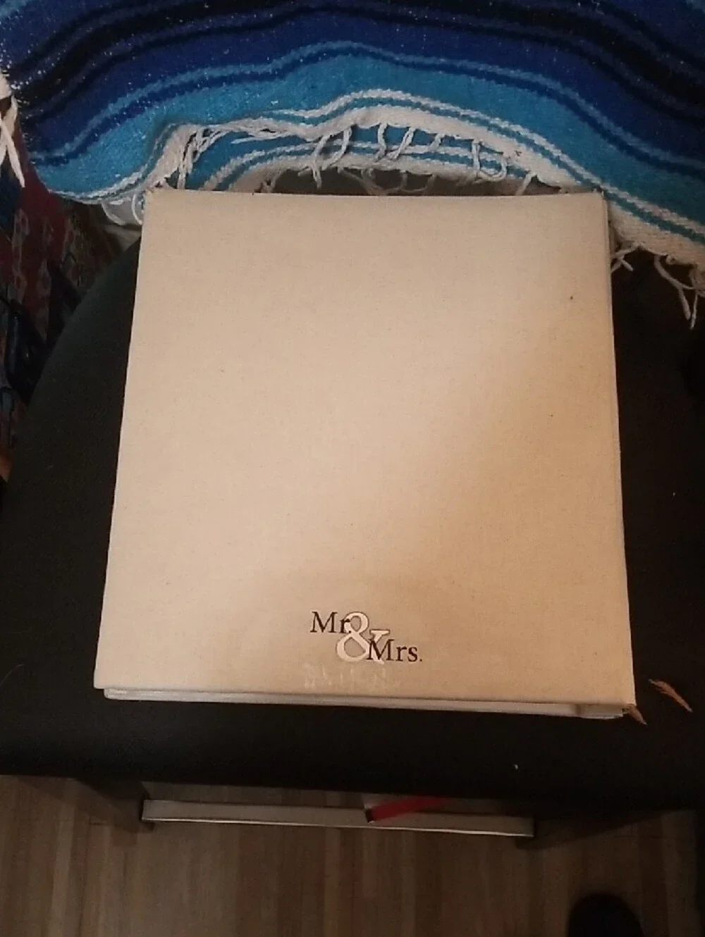 Nicole Miller Beige Mr. & Mrs. Photo Frame